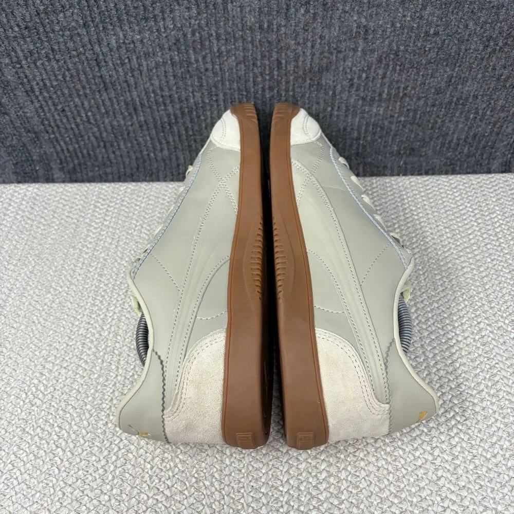 PUMA Porsche Legacy Club 5v5 Lux Desert Dust Cream Leather Shoes Mens 11 US
